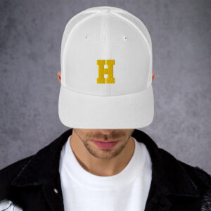 retro trucker hat white front