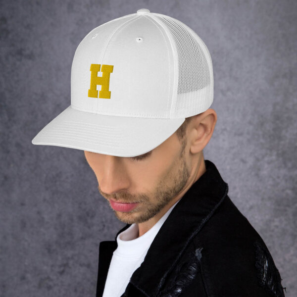 retro trucker hat white left